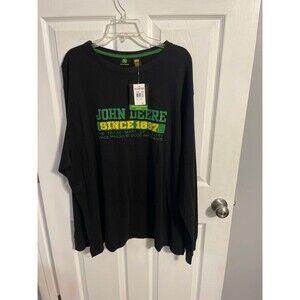 John Deere Long Sleeve Black T Shirt Size 2X New With Tags